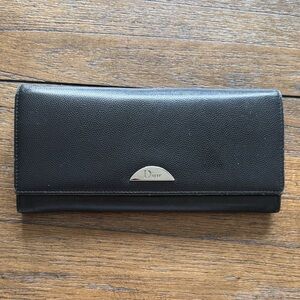 Christian Dior Long Wallet in Black